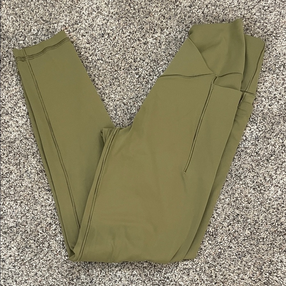 Aerie offline cross over leggings olive green small